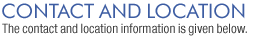 Contact and Location : The contact and location information is given below.